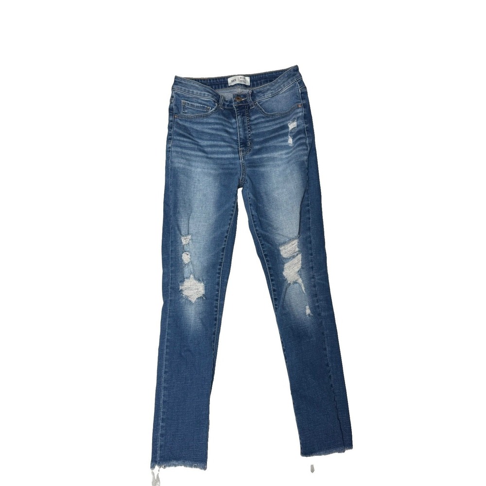 BKE Billie Jeans Womens 28 High Rise Ankle Skinny Distressed Raw Hem Stretch